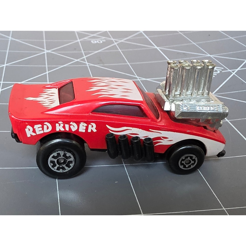 Vintage 1972 Matchbox Red Rider Hot Rod Diecast Car Red Flame Graphics Macau